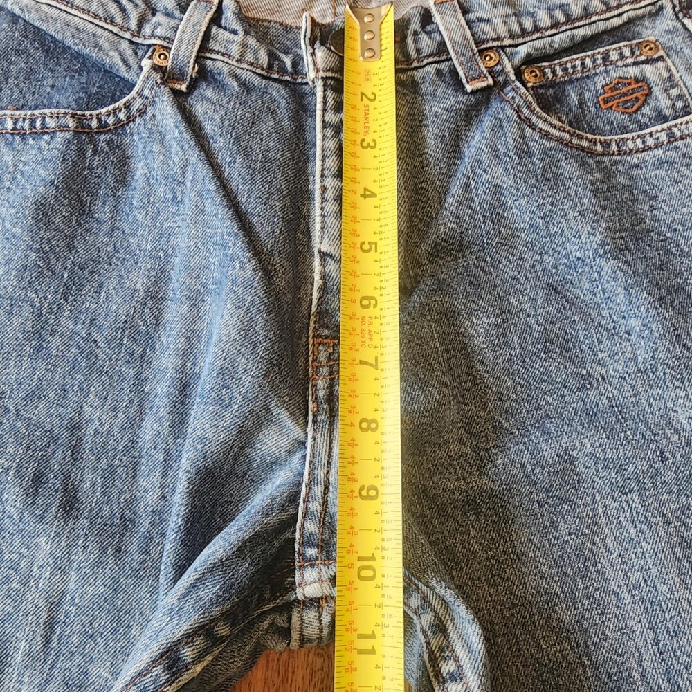Harley-Davidson Jeans Womens 6 Petite Blue Medium Wash High Rise Straight Denim - Picture 12 of 14